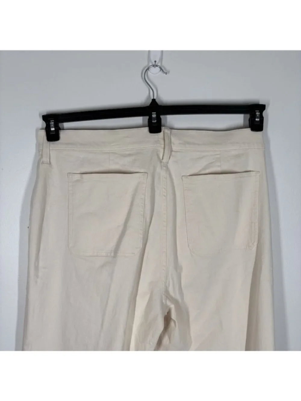 J.Crew Women Size 35 Ecru Wash Denim High Waist Camp-Pocket Wide-Leg Jean NWT
